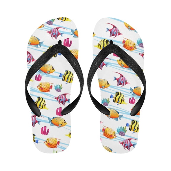 Unisex Flip Flops - Summer Beach Sandals - Tropicale Angels - M=W9/W10=M8/M9