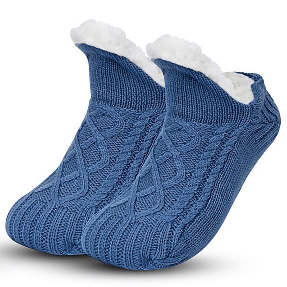 Unisex Fluffy Fuzzy Warm Slipper Socks for Men Women, Thick Fleece Lined Non-Slip Socks For Indoor Floor