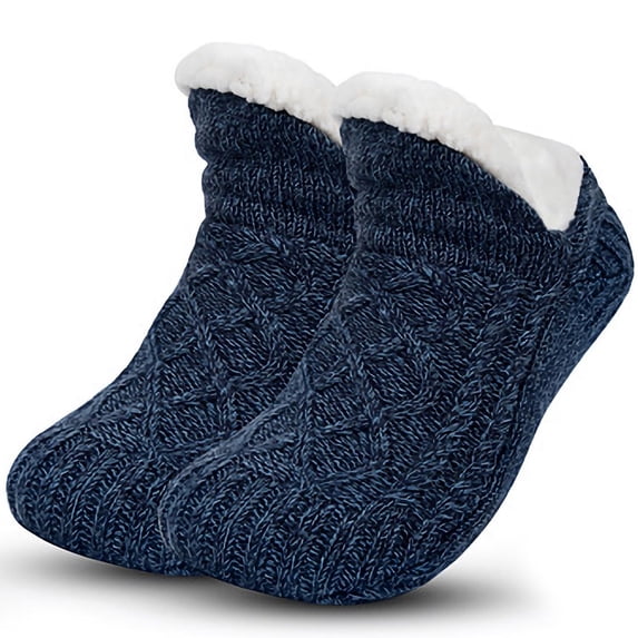 Unisex Fluffy Fuzzy Warm Slipper Socks for Men Women, Thick Fleece Lined Non-Slip Socks For Indoor Floor