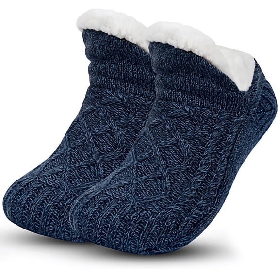 Unisex Fluffy Fuzzy Warm Slipper Socks for Men Women, Thick Fleece Lined Non-Slip Socks Indoor Floor
