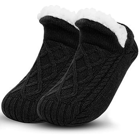 Unisex Fluffy Fuzzy Warm Slipper Socks for Men Women, Thick Fleece Lined Non-Slip Socks Indoor Floor