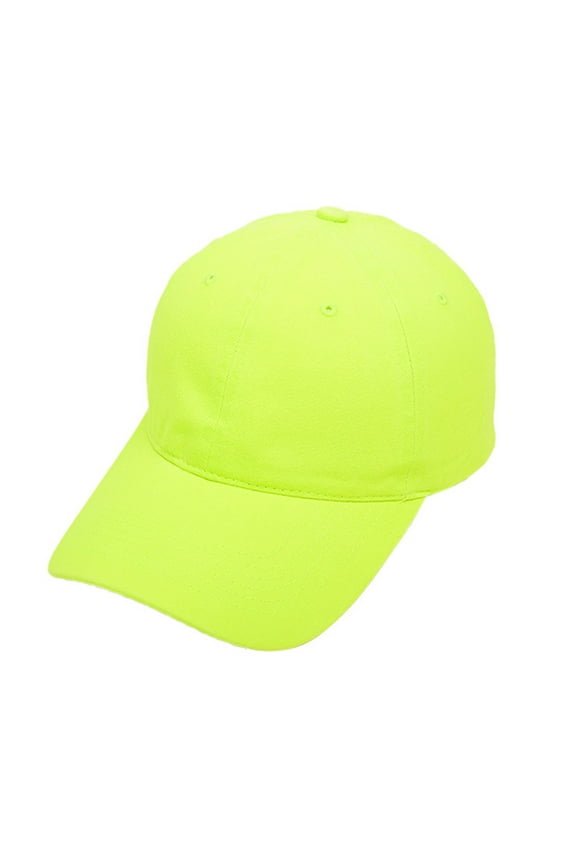 Unisex Fluorescent Neon Baseball Cap Bright Solid Color Outdoor Sunscreen Hat