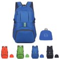 thumbnail image 1 of Unisex Foldable Backpack Lightweight Bag Small Backpacks Water Resistant for Travel Hiking Camping Walking Blue, 1 of 10