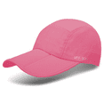 thumbnail image 1 of Unisex Foldable UPF 50+ Quick Dry Baseball Cap with Long Bill Portable Sun Hats, Pink, 1 of 6