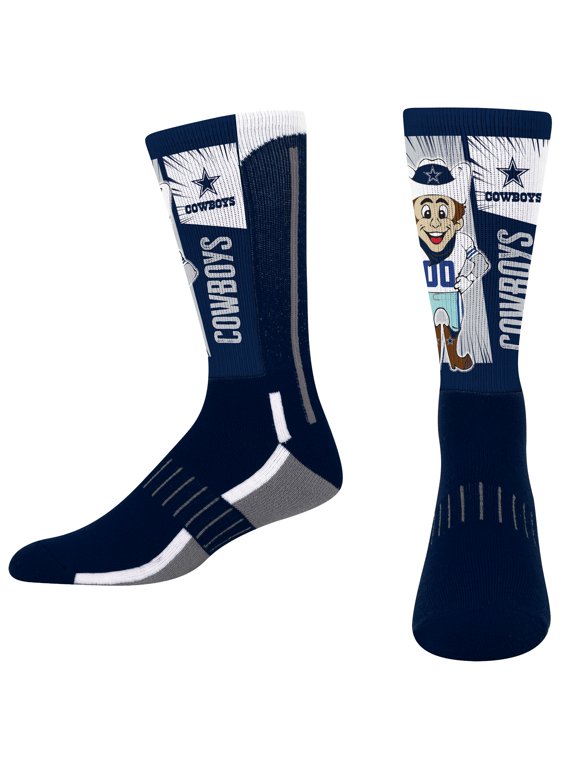 Unisex For Bare Feet Navy Dallas Cowboys Mascot Debut Crew Socks