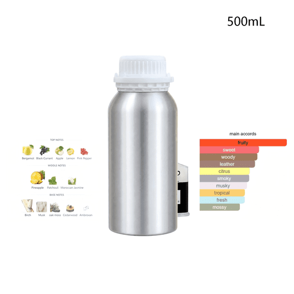 KOHUDIS Pineapple Woody Fragrance Refill, 500 mL Aluminum Bottle, EDP