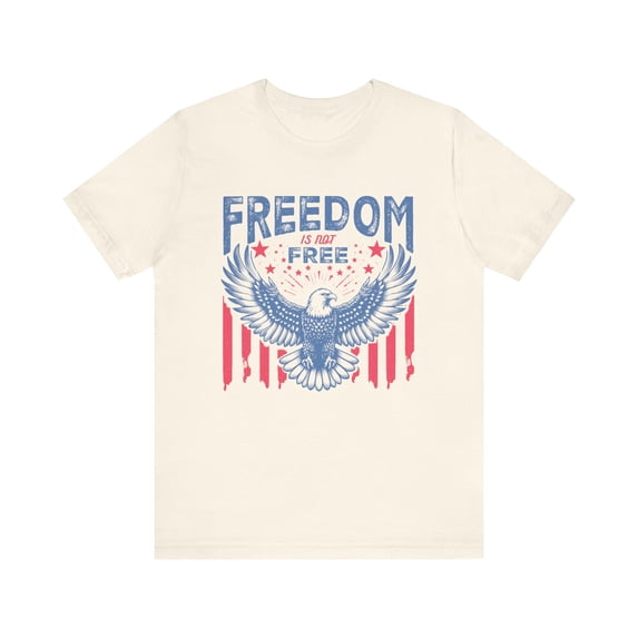Unisex Freedom US Flag and Eagle 4th July Cotton Shirt