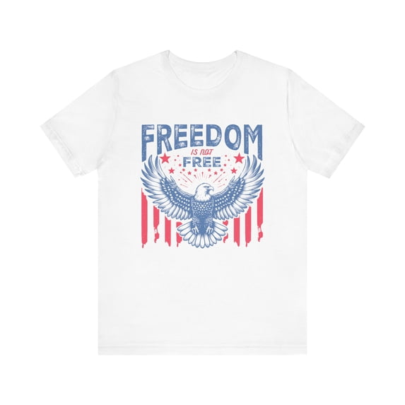 Unisex Freedom US Flag and Eagle 4th July Cotton Shirt