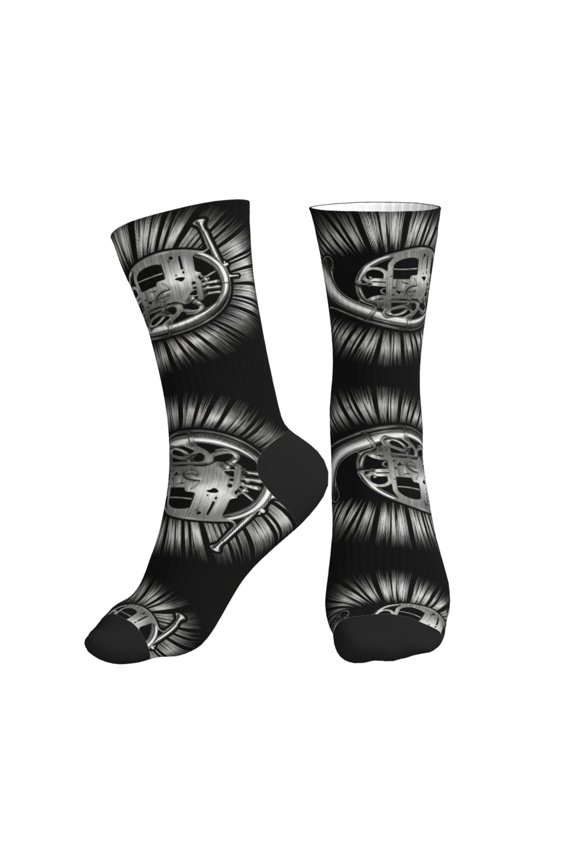 Unisex French Horn Music Art Novelty Ankle Socks Colorful ComfortSoft Lightweight Sports Athletic Socks