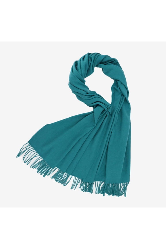 Unisex Fringed Scarf Wrap, Thickened Warm Shawl for Men and Women, Soft Lightweight Pashmina Style Scarf for Cold Weather, Versatile Neck Wrap and Shoulder Cover for Daily Use - AG