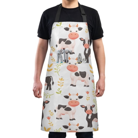 Unisex Full Coverage Kitchen Apron with 2 Pockets - Adjustable ...