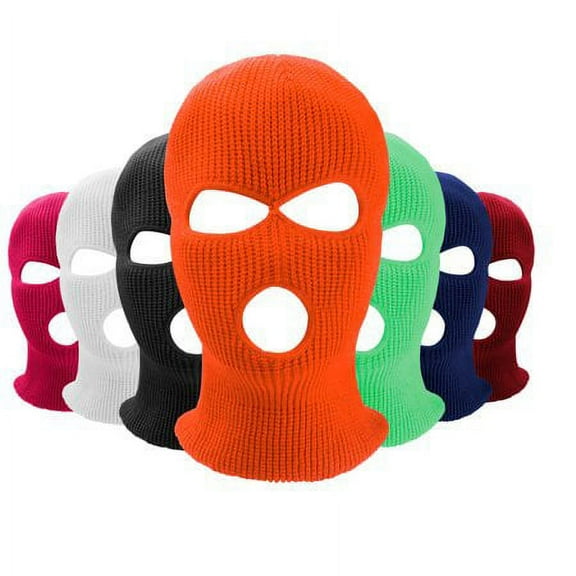 Unisex Full Face,3 Hole Full Face Mask Ski Mask,Winter Cap Knitted Face Mask,Balaclava Warm Outdoor Windproof Beanie Hat,Breathable Motorcycle Winter Full Face Shield Cap