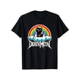 thumbnail image 1 of Unisex Funny Black Cat Rainbow Death Metal Graphic T-Shirt, 1 of 6