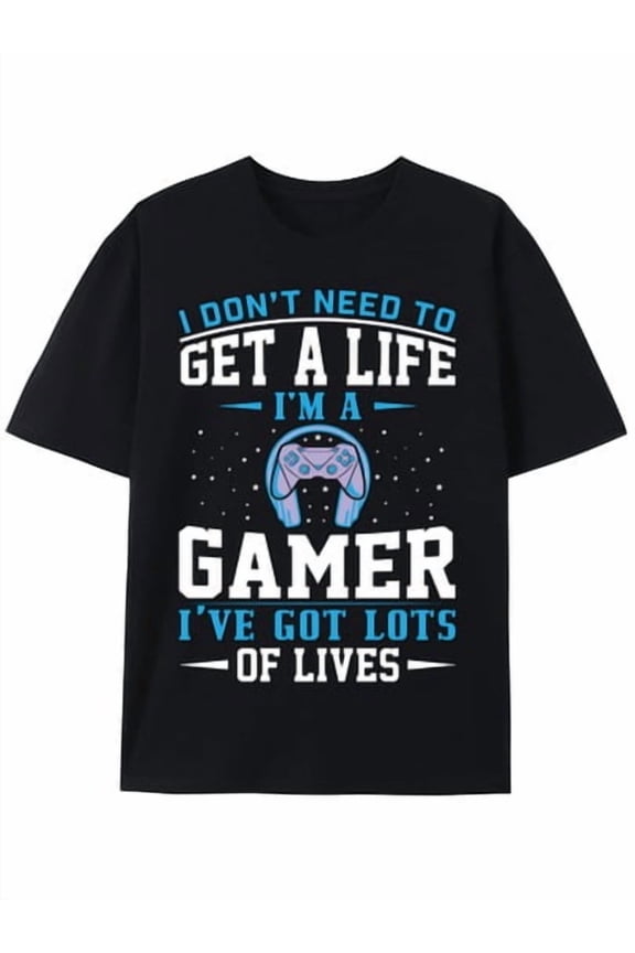 Unisex Funny Gaming Gifts For Nerd T-Shirt 180gsm Print Pure Cotton Durable Urban Style Tshirts Men's Essentials A Surprise Gift For Family And Friends