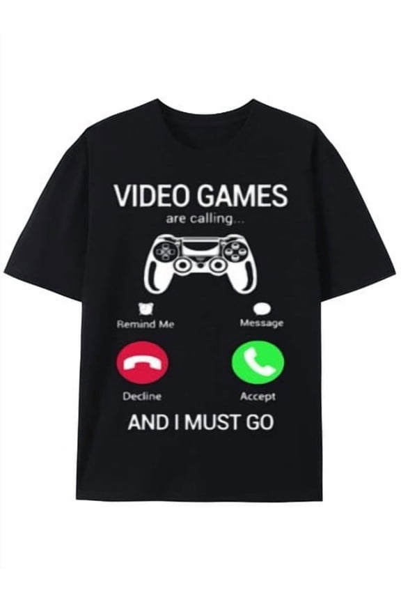 Unisex Funny Gaming Shirts For Men T-Shirt Durable Pure Cotton Crewneck True Classic Tshirt Man Essentials