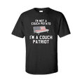 thumbnail image 1 of Unisex Funny I'm Not A Couch Potato I'm A Couch Patriot Short Sleeve T-shirt-Black-large, 1 of 4
