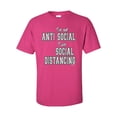 thumbnail image 1 of Unisex Funny I'm Not Anti-Social I'm Social Distancing Short Sleeve T-shirt-Helconia-large, 1 of 4