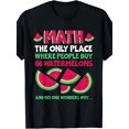 thumbnail image 1 of Unisex Funny Math Watermelon Joke Graphic T-Shirt, 1 of 6