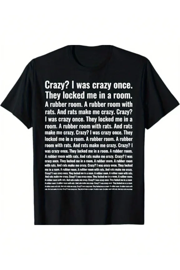 Unisex Funny Meme Rubber Room Rats Quote Graphic T-Shirt