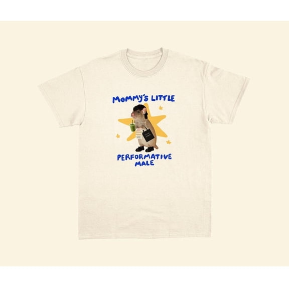 Unisex Funny Rat Meme Shirt, Mommy’s Little Performative Male Top, Relatable Matcha Aesthetic Design, Casual Everyday Wear Natural