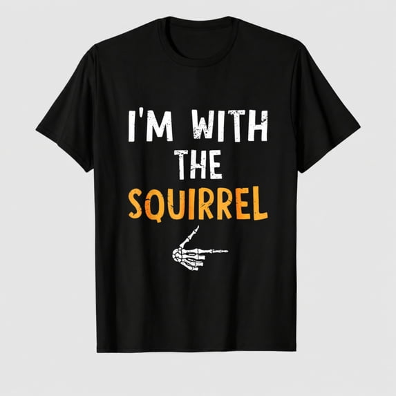 Unisex Funny Squirrel Arrow Graphic T-Shirt, 100% Cotton Short Sleeve Shirt