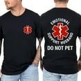 thumbnail image 1 of Unisex Funny T-Shirt, “Do Not Pet Emotional Support Husband” Double-Sided Graphic Tee, Casual Cotton Shirt for Men and Women, Sizes S–5XL, 1 of 7