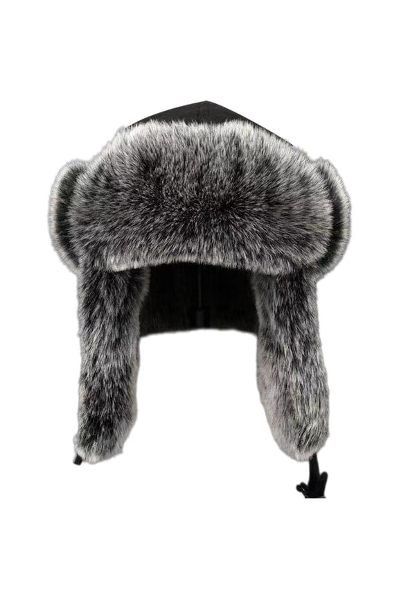 Unisex Furry Lined Trapper Hat Windproof Winter Hunting Hat Warm Winter Earflap Hat For Men Women Skating Skiing Hunting