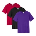 thumbnail image 1 of Unisex Fusion ChromaSoft Performance T-Shirt, 100% polyester Bulk Tees, Short Sleeve Crewneck Mixed Shirt, Multi Pack Tee, Assorted Solid Best T-Shirts (Dark Color 3 Pack, 2XL), 1 of 7