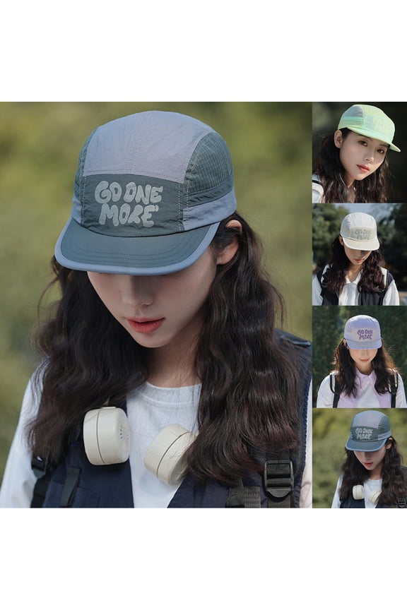 Unisex "GO ONE MORE" Embroidered Mesh Running Cap - Quick-Dry Breathable Short Brim Hat for Hiking, Cycling & Training Khaki