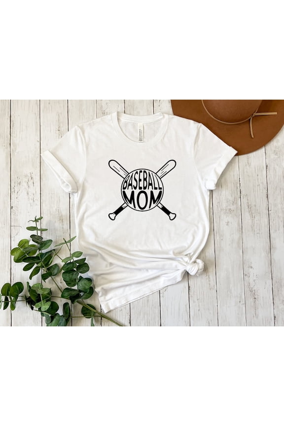 Unisex Game Day Baseball Team Sports Mom T-Shirt Cotton Graphic Tee-All Size S-5Xl