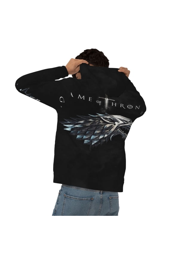 Unisex Game of Thrones Pullover Hoodie Realistic 3d Print Graphic Hooded Sweatshirts With Pocket For Men Women