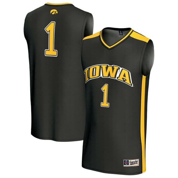 Youth GameDay Greats #1 Black Iowa Hawkeyes Lightweight Basketball Jersey