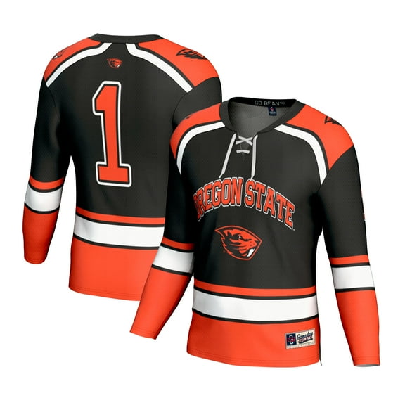 Unisex GameDay Greats #1 Black Oregon State Beavers Lightweight Hockey Fashion Jersey