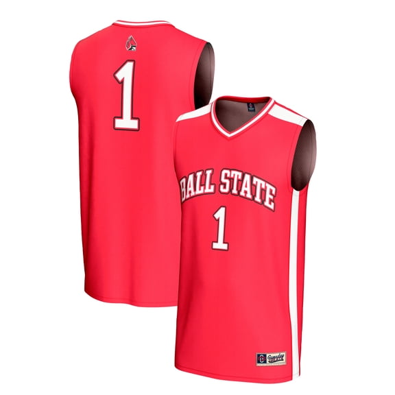 Unisex GameDay Greats #1 Cardinal Ball State Cardinals Adult Lightweight Collegiate Basketball Fashion Jersey