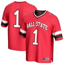 Unisex GameDay Greats #1 Cardinal Ball State Cardinals Lightweight Collegiate Football Fashion Jersey