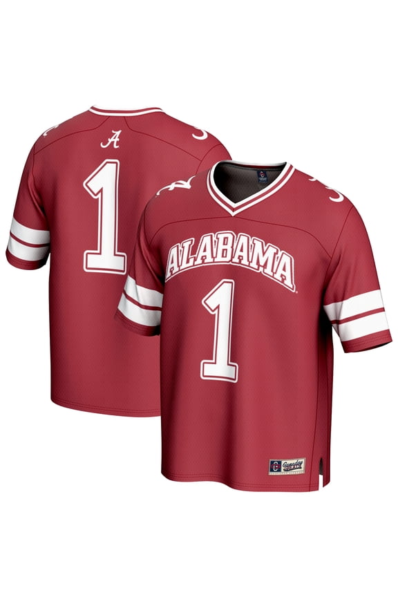 Unisex GameDay Greats #1 Crimson Alabama Crimson Tide Lightweight Collegiate Football Fashion Jersey