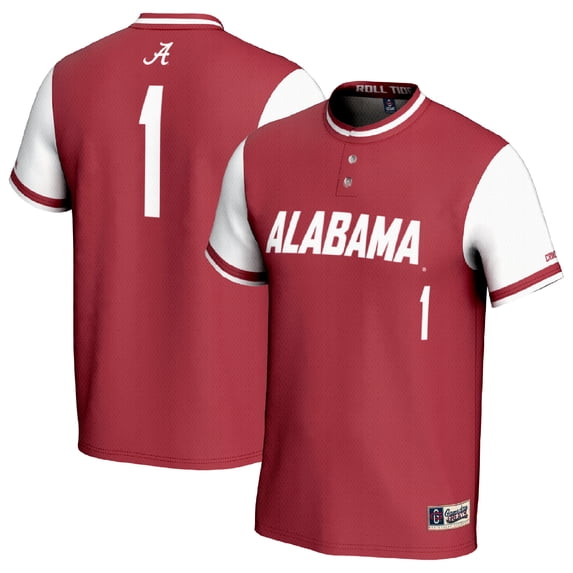 Unisex GameDay Greats #1 Crimson/White Alabama Crimson Tide Lightweight Softball Fashion Jersey