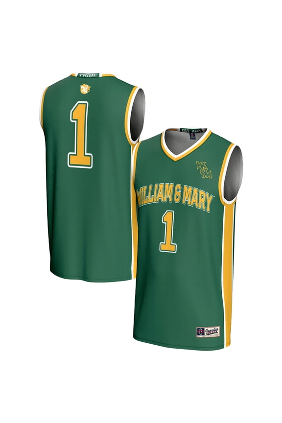 Unisex GameDay Greats #1 Green William & Mary Tribe Lightweight Basketball Jersey