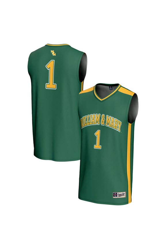 Unisex GameDay Greats #1 Green William & Mary Tribe Lightweight Collegiate Basketball Fashion Jersey