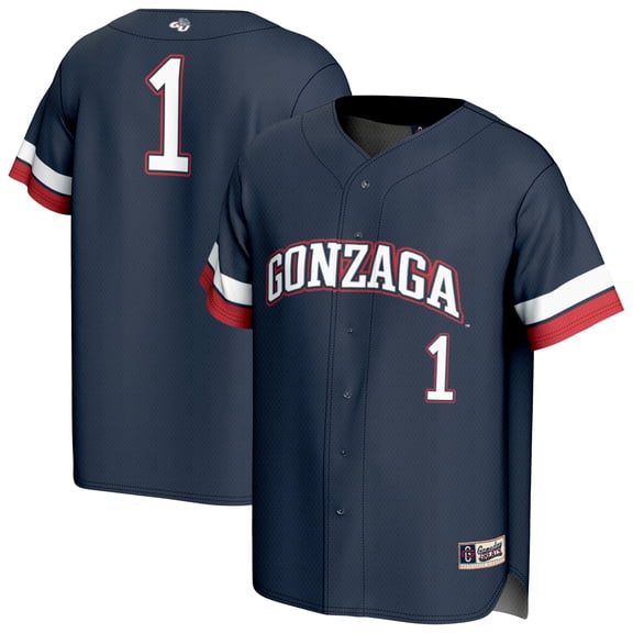 Unisex GameDay Greats #1 Navy Gonzaga Bulldogs Collegiate Baseball Fashion Jersey