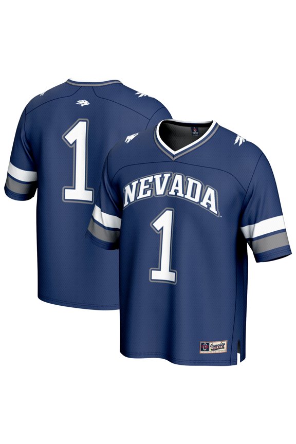 Unisex GameDay Greats #1 Navy Nevada Wolf Pack Lightweight Collegiate Football Fashion Jersey