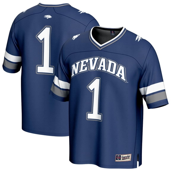Youth GameDay Greats #1 Navy Nevada Wolf Pack Lightweight Collegiate Football Fashion Jersey