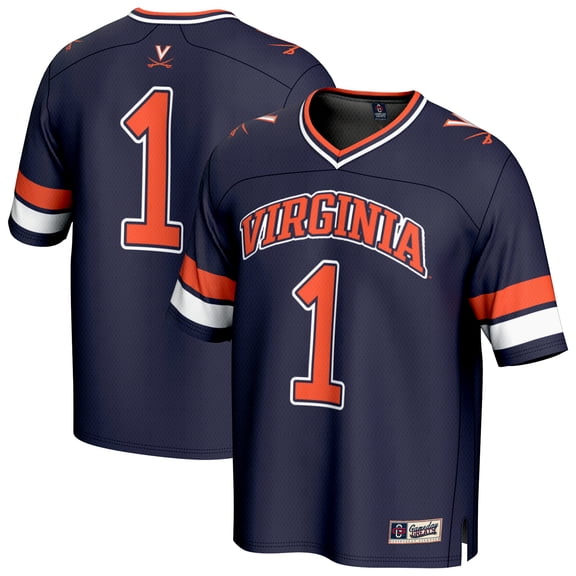 Youth GameDay Greats #1 Navy Virginia Cavaliers Lightweight Collegiate Football Fashion Jersey