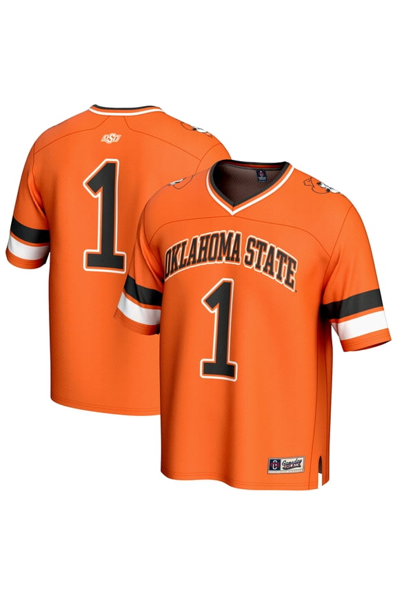 Unisex GameDay Greats #1 Orange Oklahoma State Cowboys Lightweight Collegiate Football Fashion Jersey