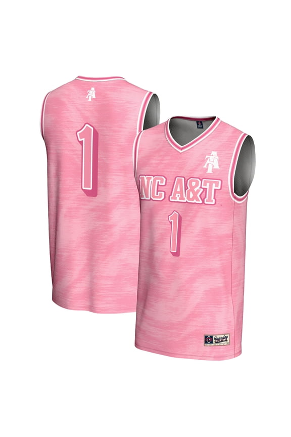 Unisex GameDay Greats #1 Pink North Carolina A&T Aggies Lightweight Basketball Jersey