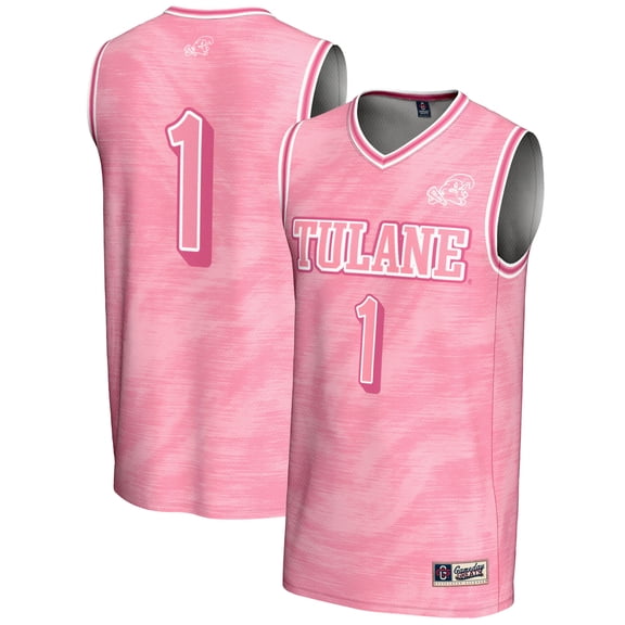 Unisex GameDay Greats #1 Pink Tulane Green Wave Lightweight Basketball Jersey
