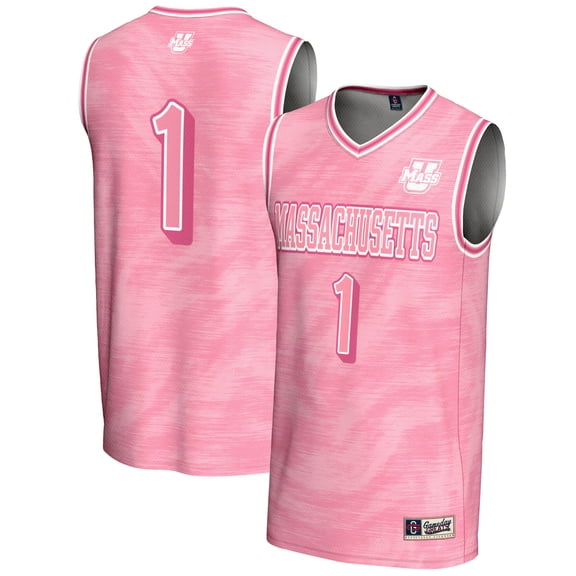Unisex GameDay Greats #1 Pink UMass Minutemen Lightweight Basketball Jersey