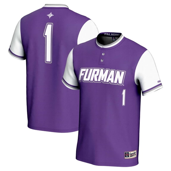 Unisex GameDay Greats #1 Purple Furman Paladins Lightweight Softball Jersey