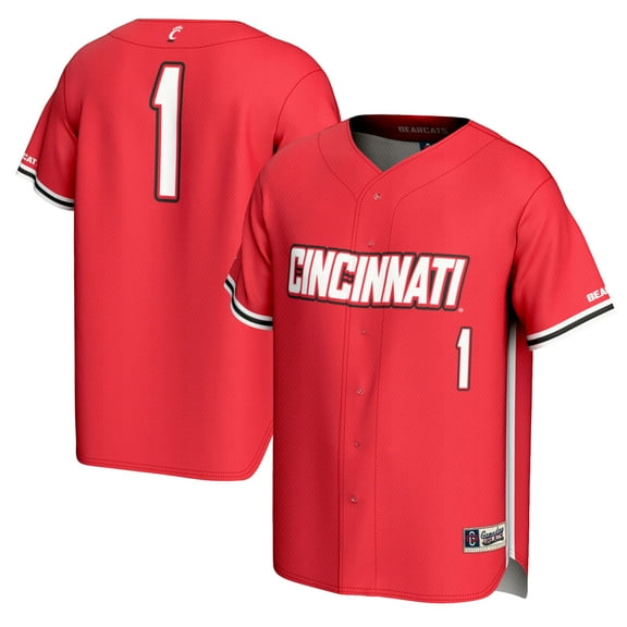 Unisex GameDay Greats #1 Red Cincinnati Bearcats Lightweight Baseball Fashion Jersey