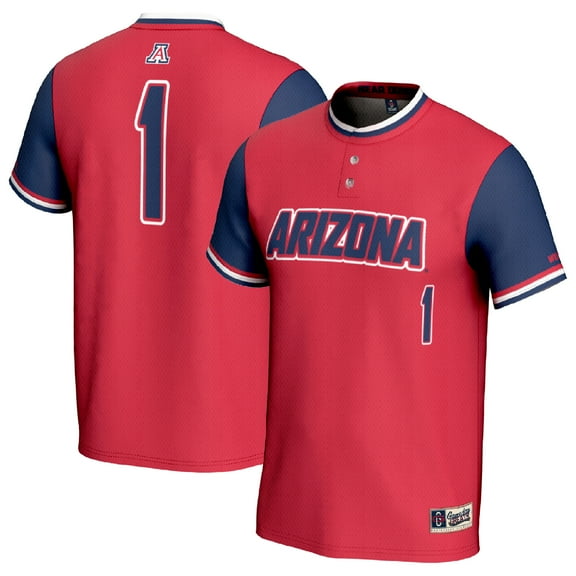 Unisex GameDay Greats #1 Red/Navy Arizona Wildcats Lightweight Softball Fashion Jersey